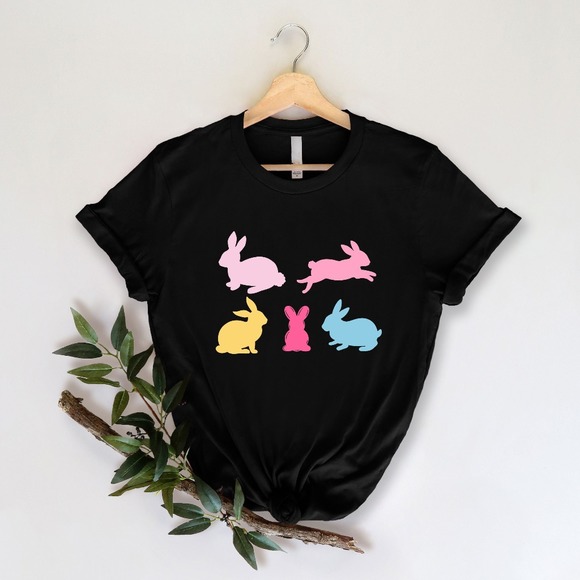 Easter Bunny Shirt, Easter Shirt, Cute Easter Shirt, Easter Bunny Shirt, Rabbit - Picture 1 of 2